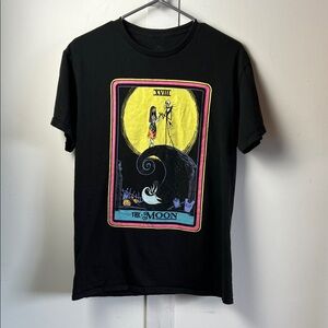 Jack and Sally The Moon Tarot Print T-Shirt Nightmare Before Christmas NBX